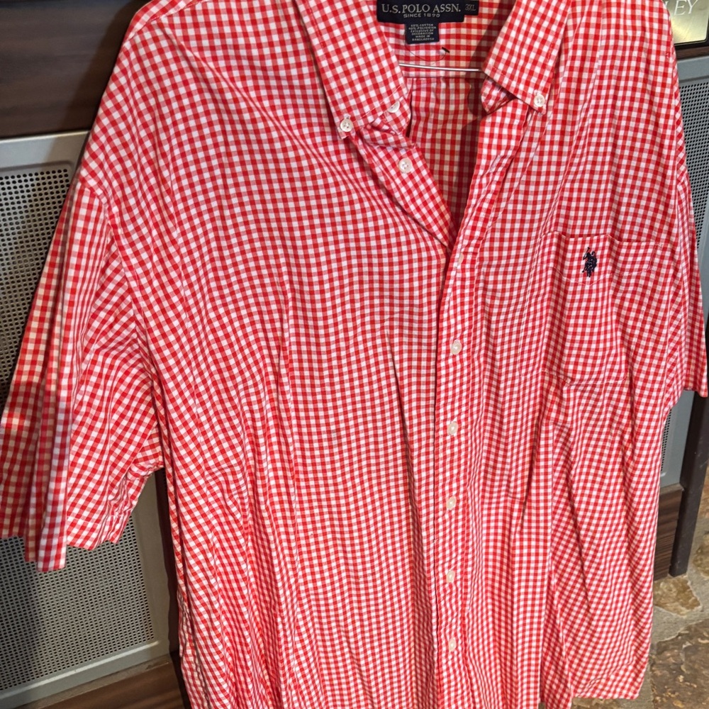 U.S. Polo Assn. Red Checkered Men's Shirt